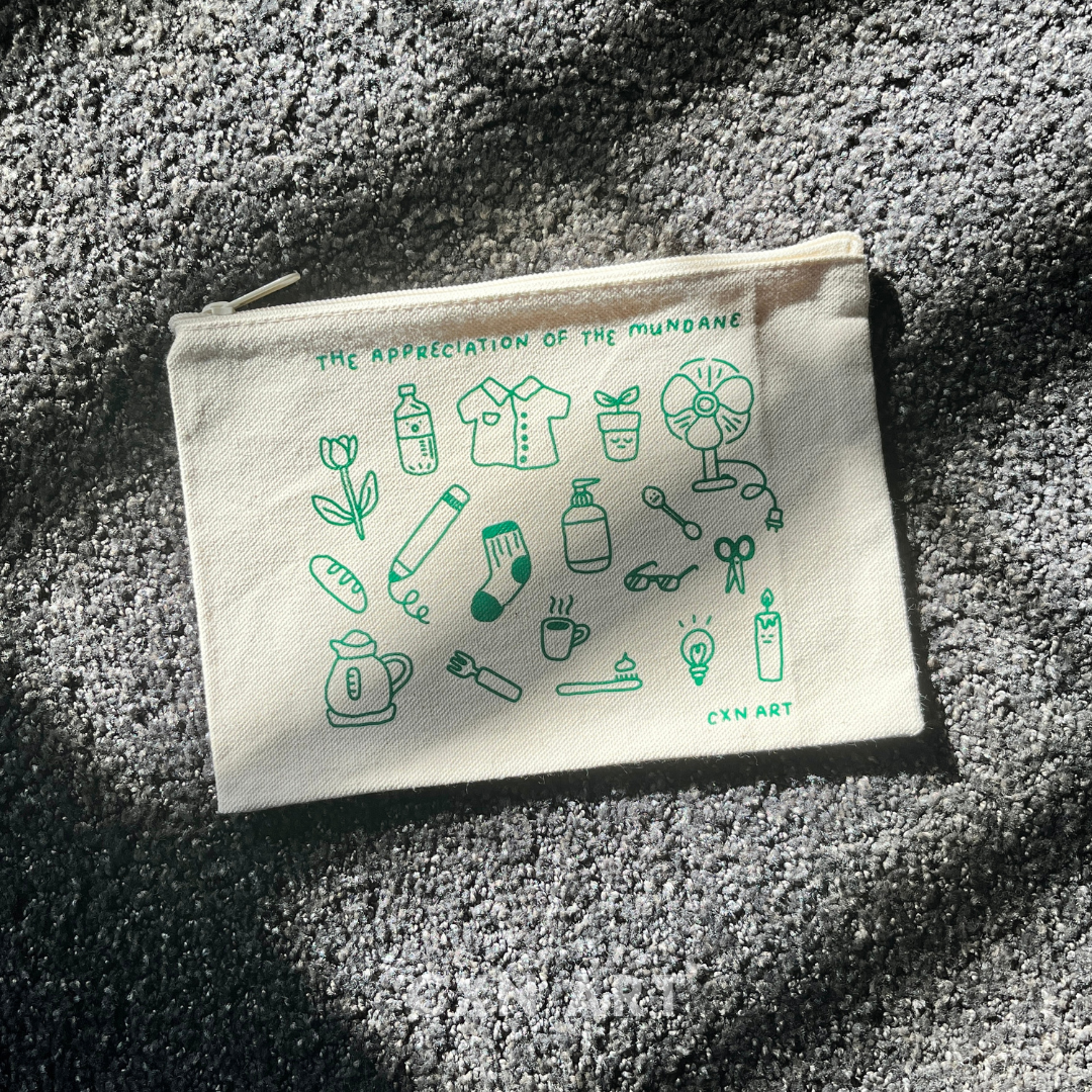 appreciation of the mundane zipper pouch 6x9 inches