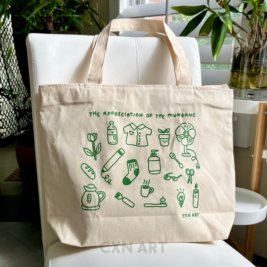 appreciation of the mundane tote bag