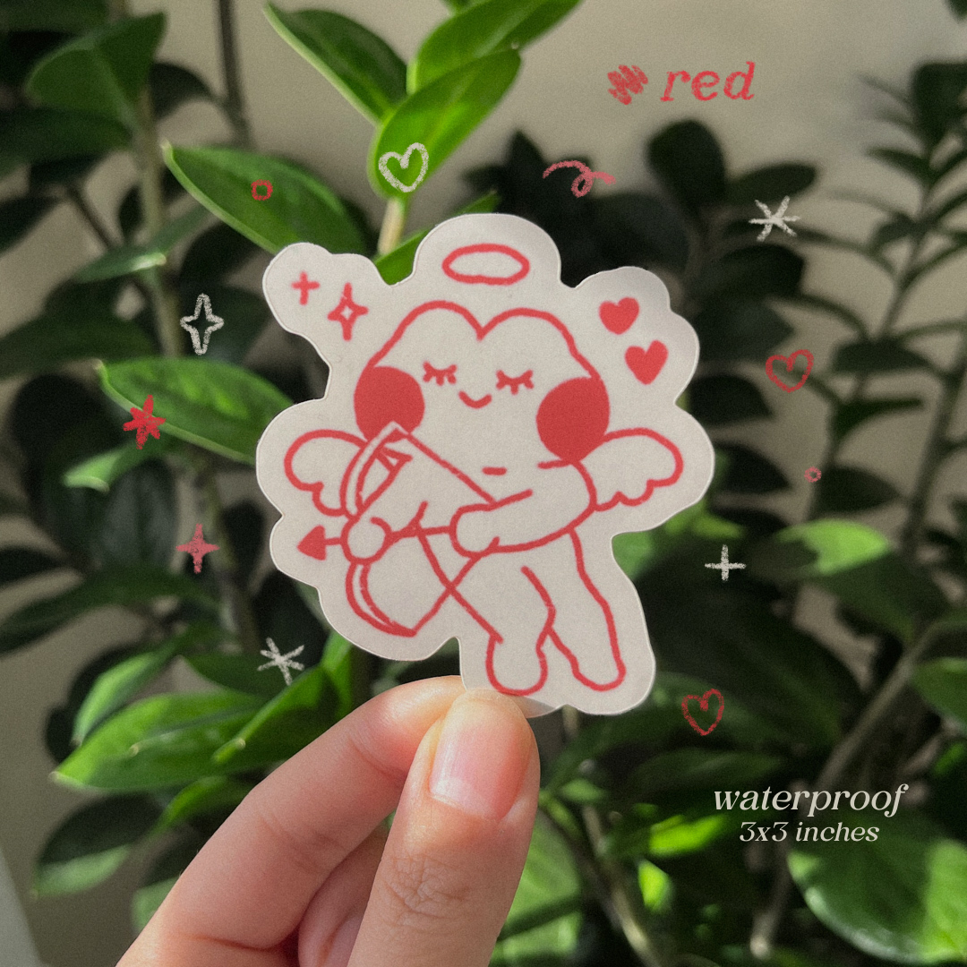 cupid frog stickers