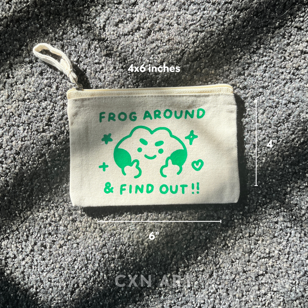 frog around and find out zipper pouch