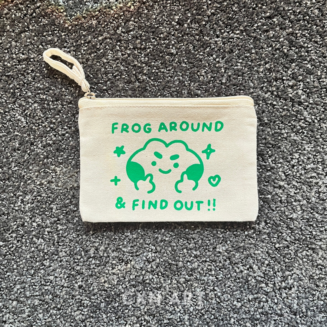 frog around and find out zipper pouch