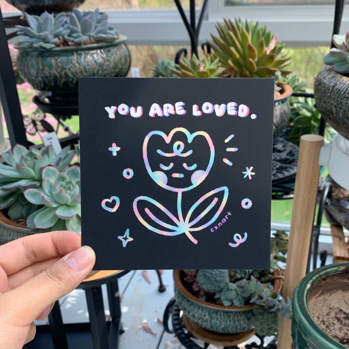 you are loved tulip art print