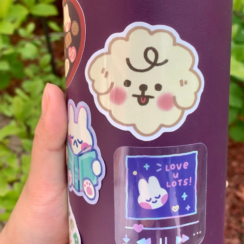 crusty white dog sticker