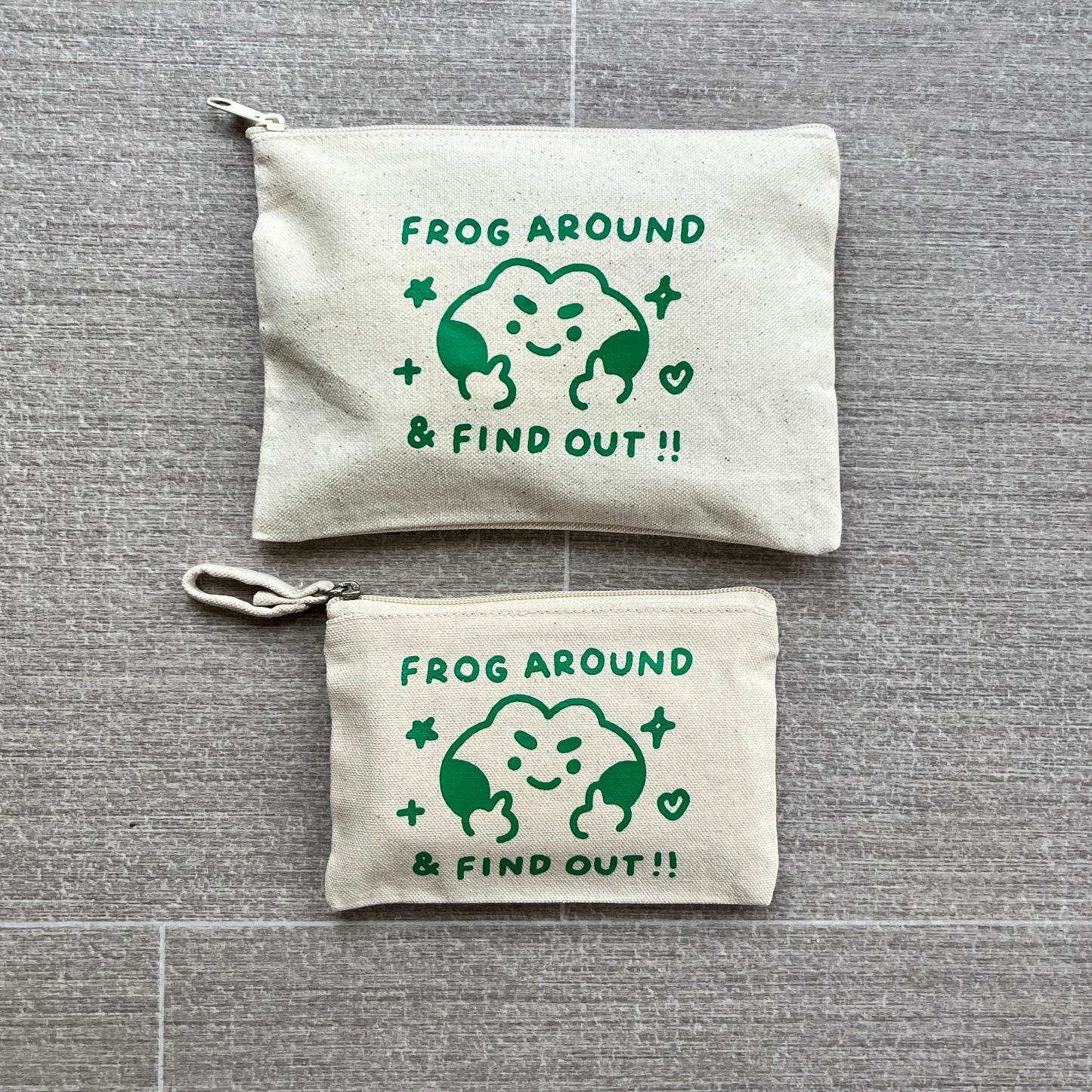frog around and find out zipper pouch