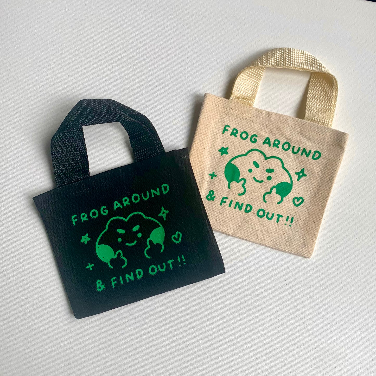 frog around & find out mini tote bag