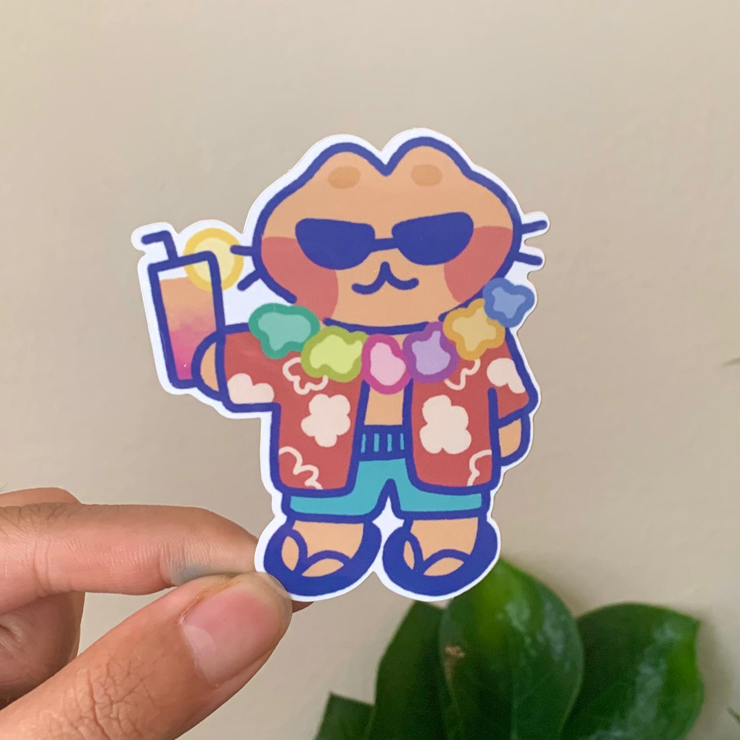 cool cat waterproof sticker