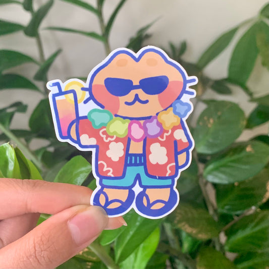 cool cat waterproof sticker