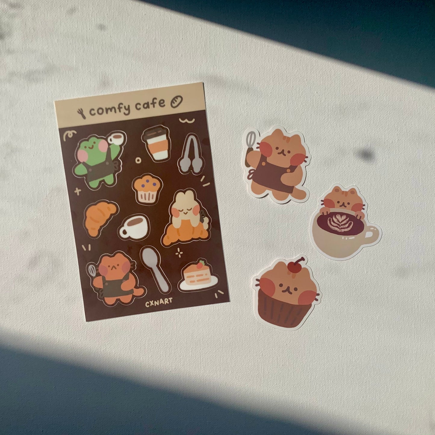 mocha cat waterproof stickers new