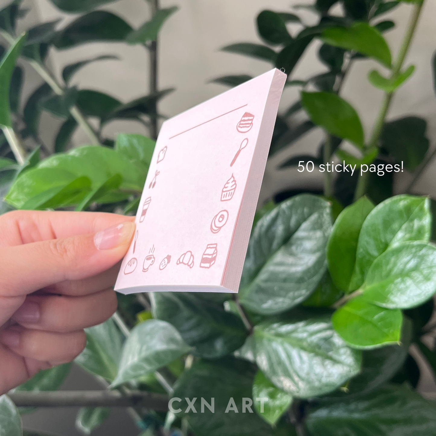 cafe sticky note pads - 3x3 inches