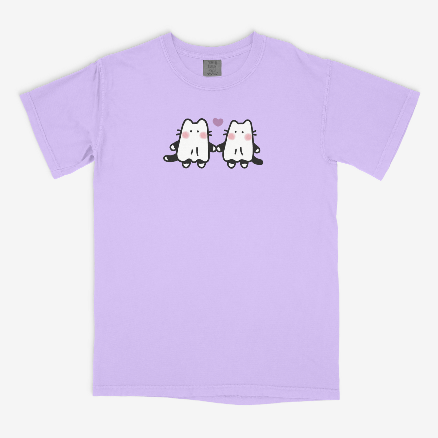 my boo ghost cat purple tshirt