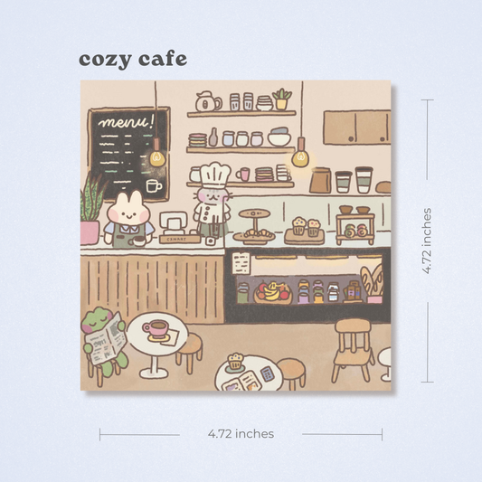 cozy cafe art print