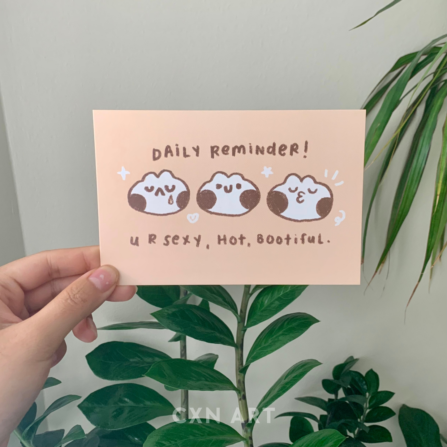frog positive daily affirmation 4x6 in postcard art print