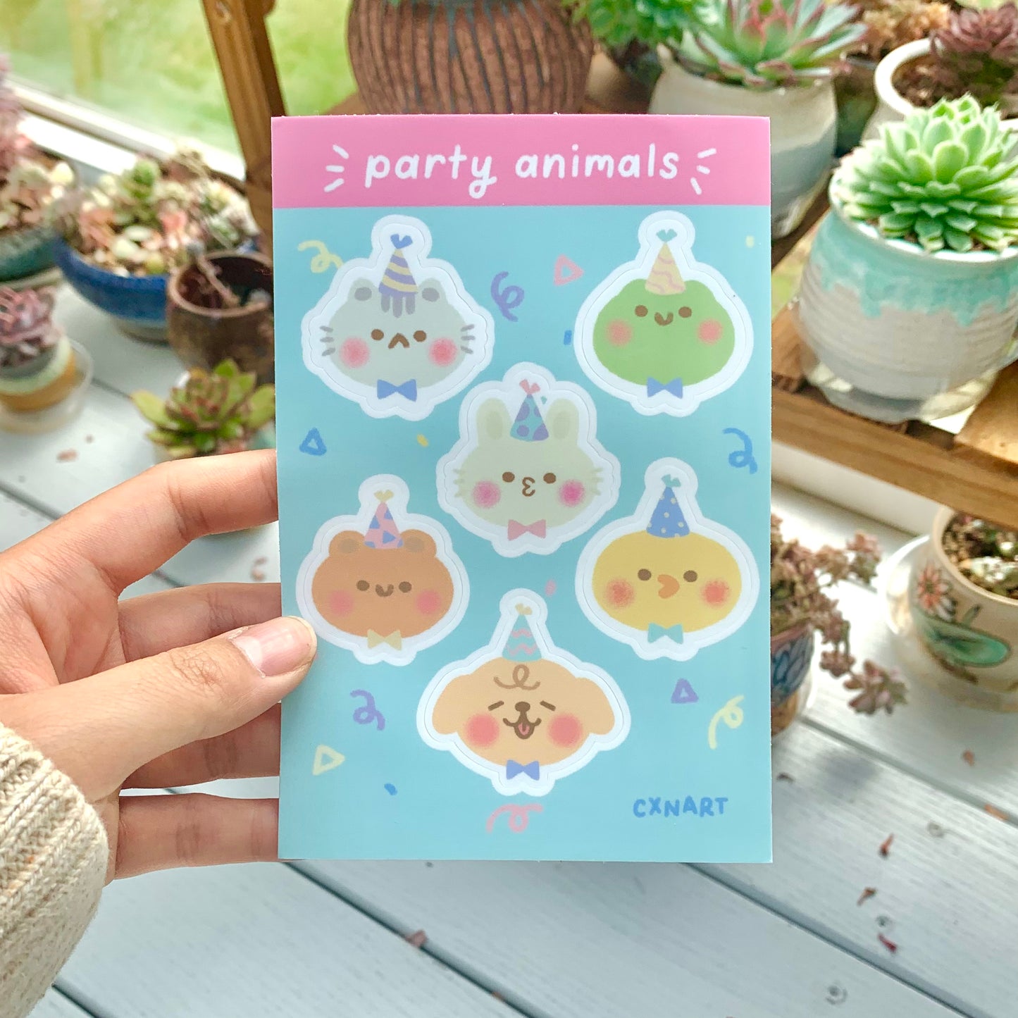 party animals sticker sheet