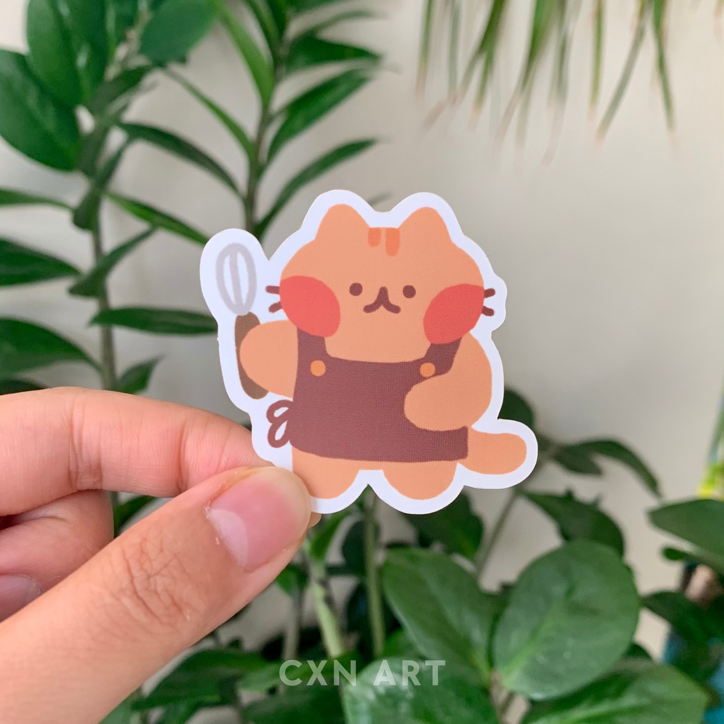 mocha cat waterproof stickers new