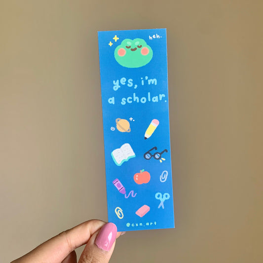 I’m A Scholar Frog Glossy Bookmark 2x6 inches
