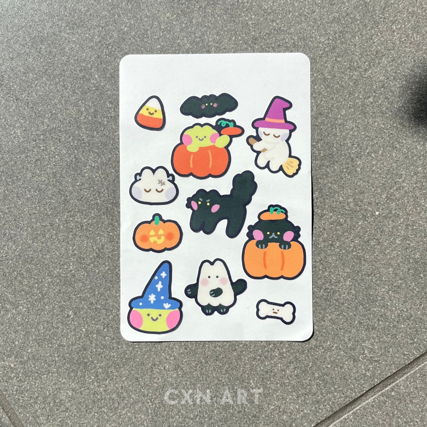 spookie pookies halloween sticker sheet - 4x6 inches