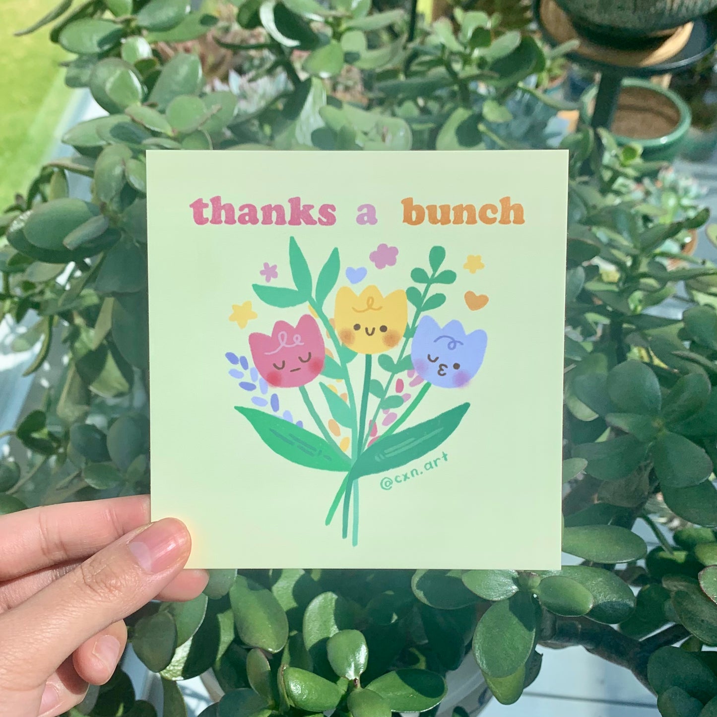 illustrated tulips and flowers for thank you, mother's day. gifts for her.