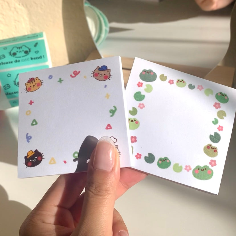 cats with hats sticky note pad