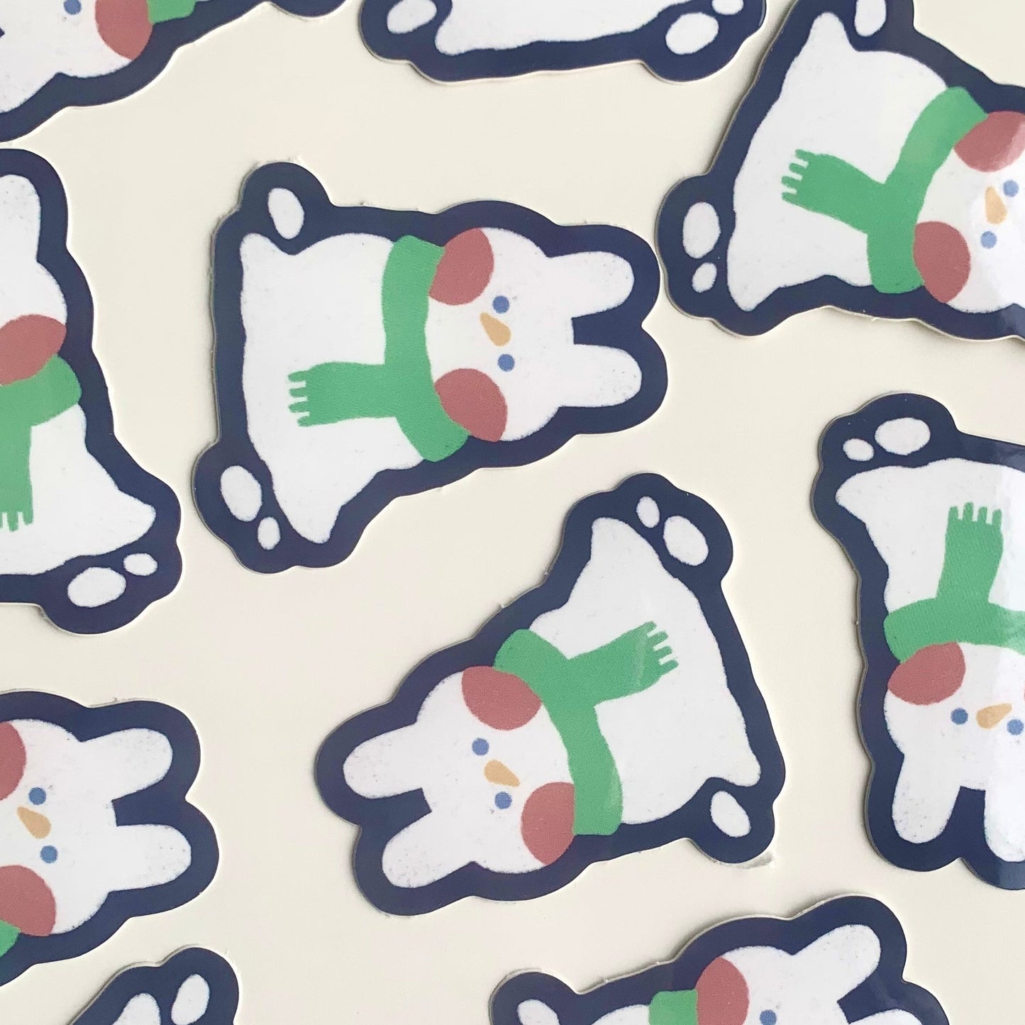 snowman bunny sticker