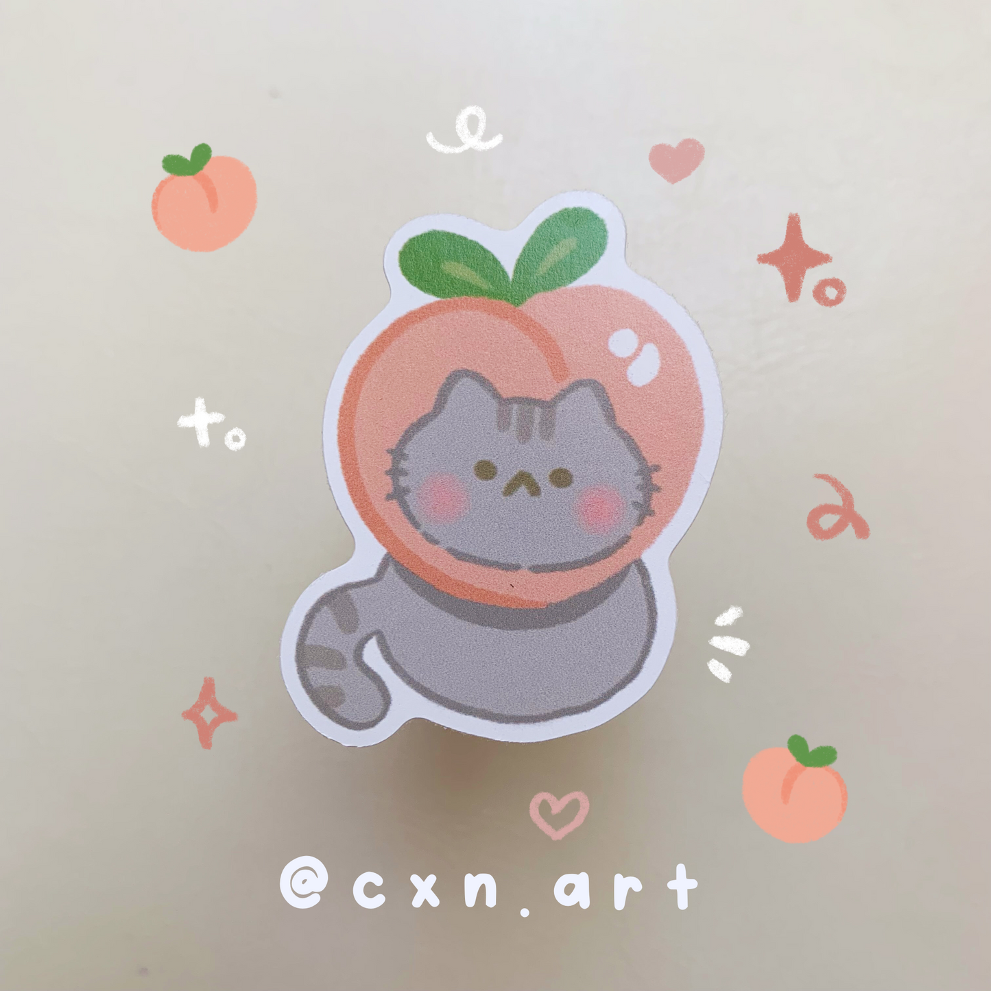 fruit cat stickers