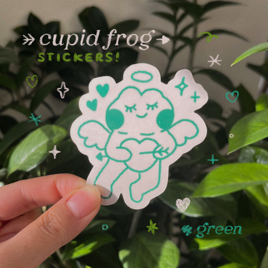 cupid frog stickers