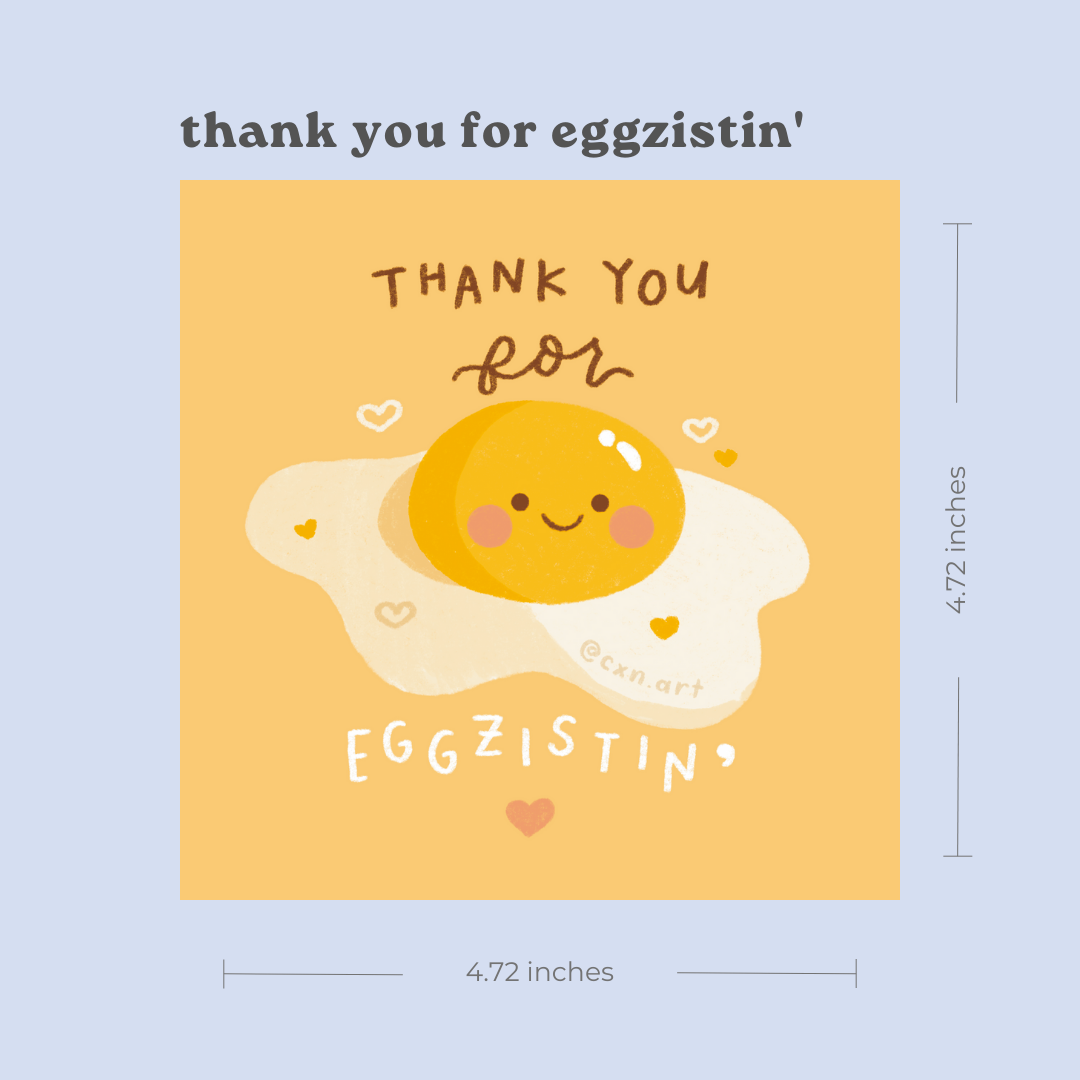 thank you for eggzistin' art print