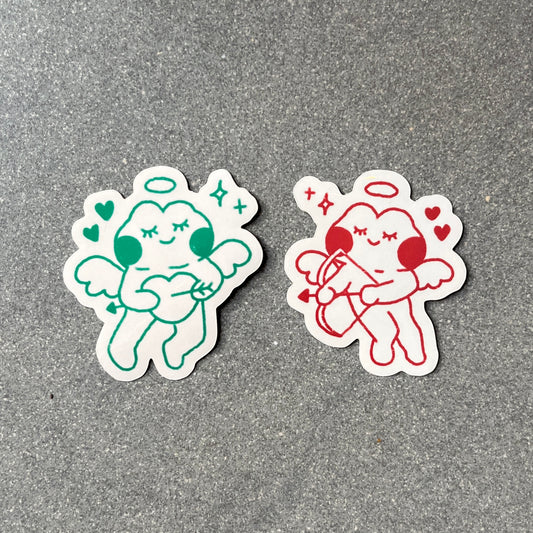 Cupid Frog Sticker Set