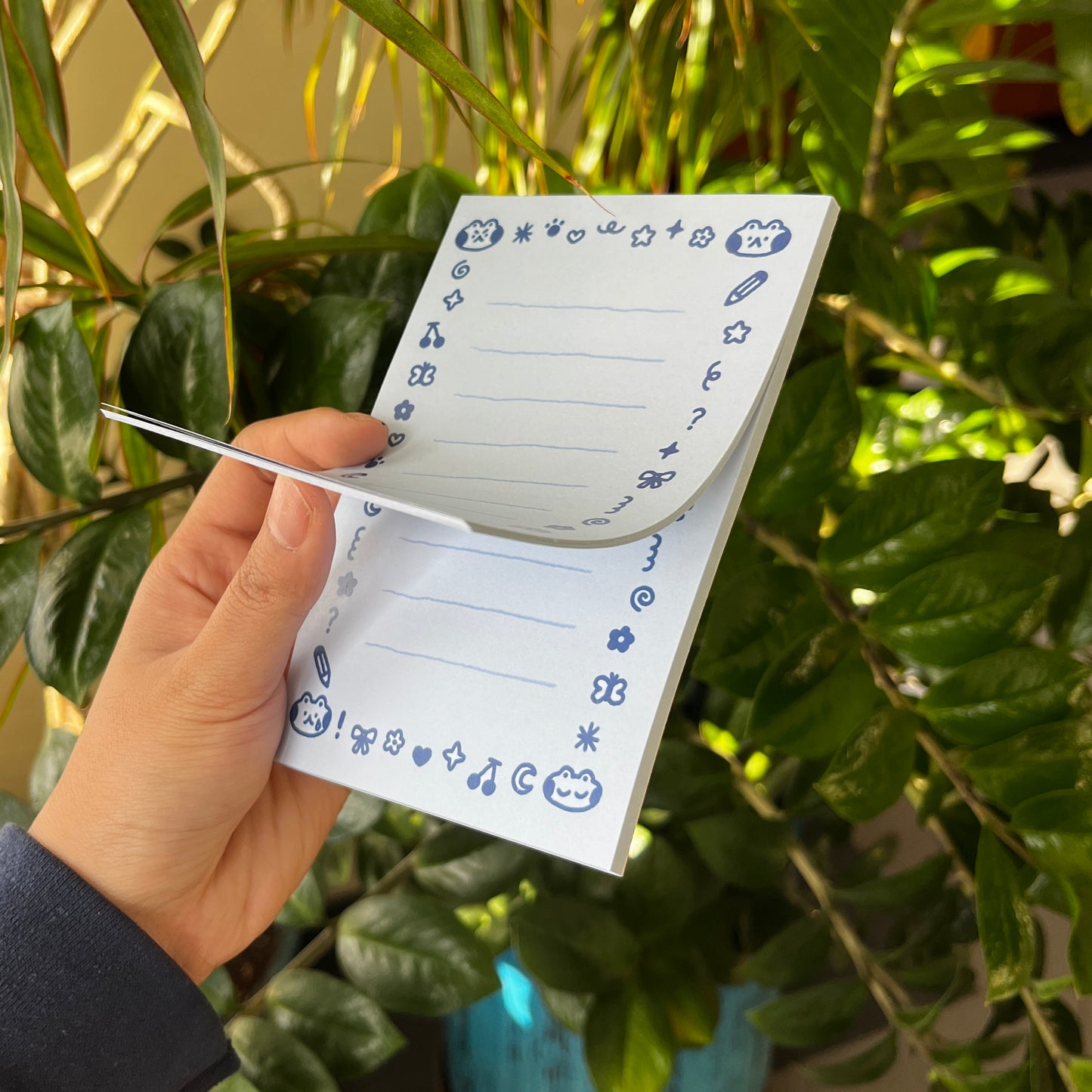 blue cutie charms 4x6 in memo pad