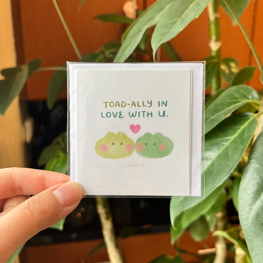 toad-ally in love with you mini love card