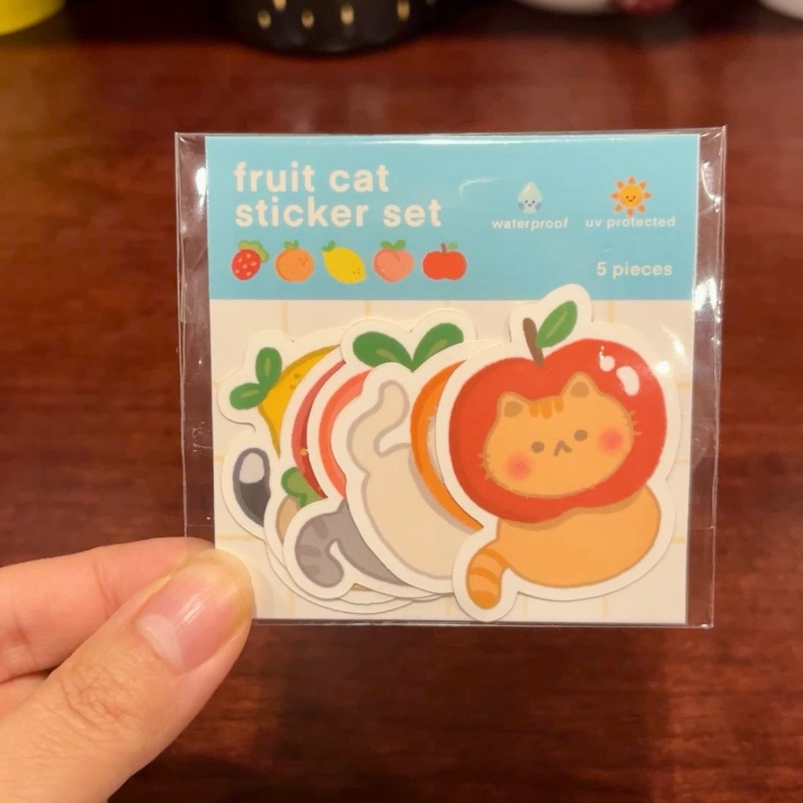 fruit cat stickers