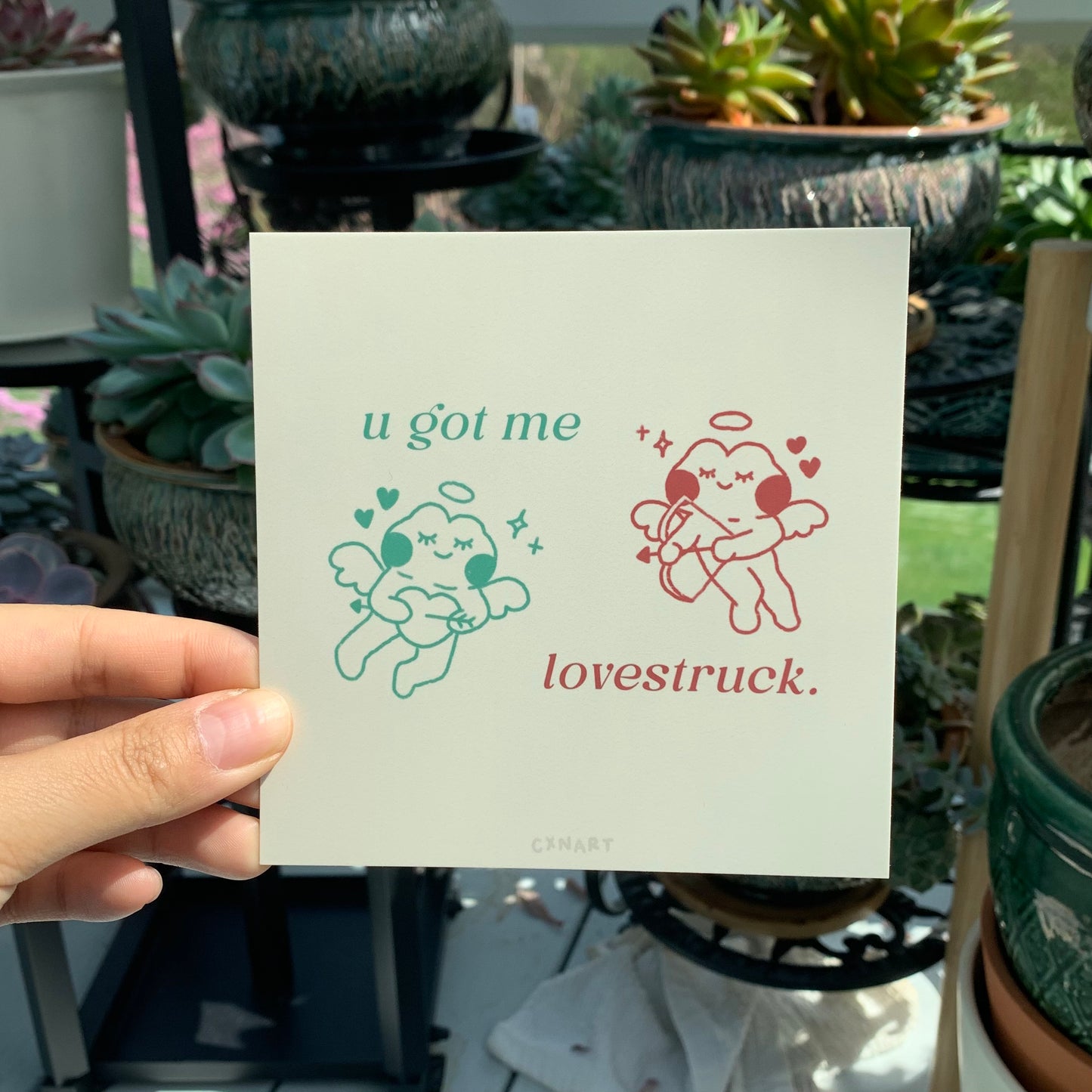 u got me lovestruck art print