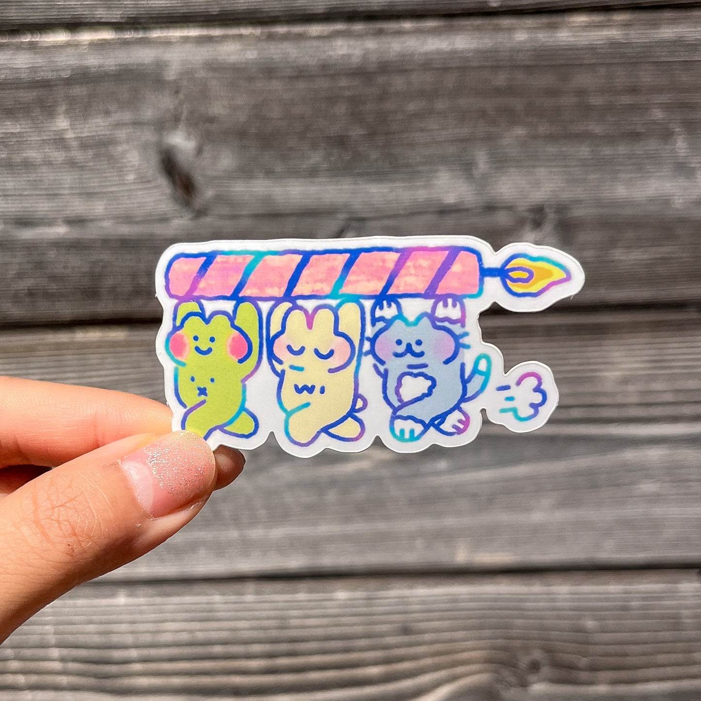 frog bunny cat candle sticker