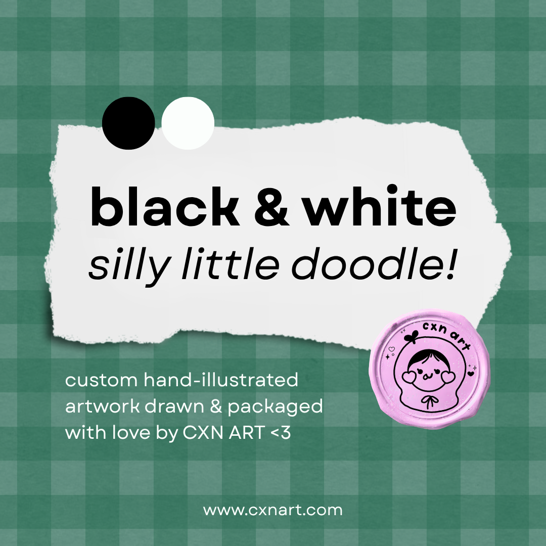 black & white silly little doodle!