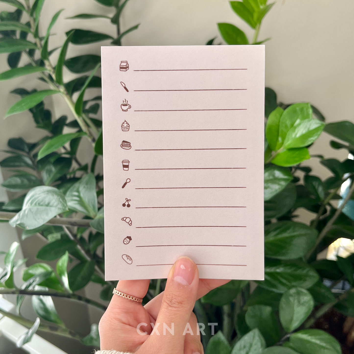 coffee sticky note pad 4x6 inches - to do lists, groceries, reminders, note taking, cute stationery