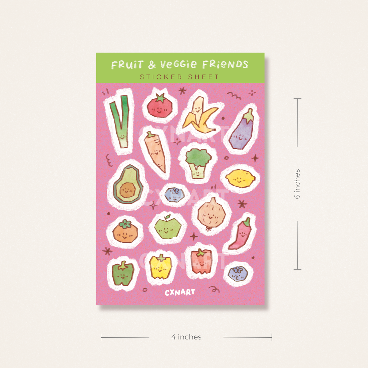 Fruit & Veggie Friends Sticker Sheet
