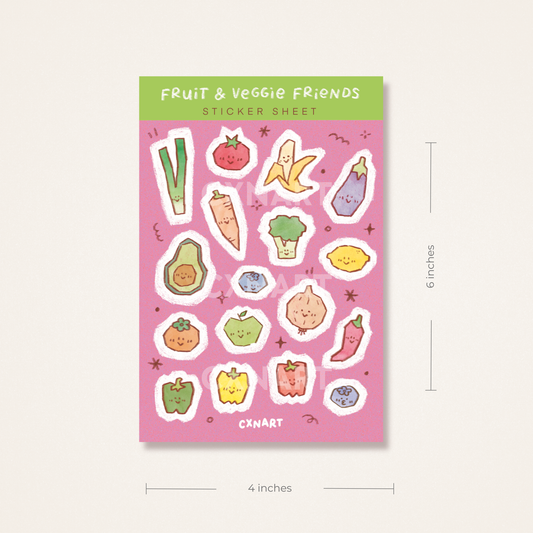 Fruit & Veggie Friends Sticker Sheet