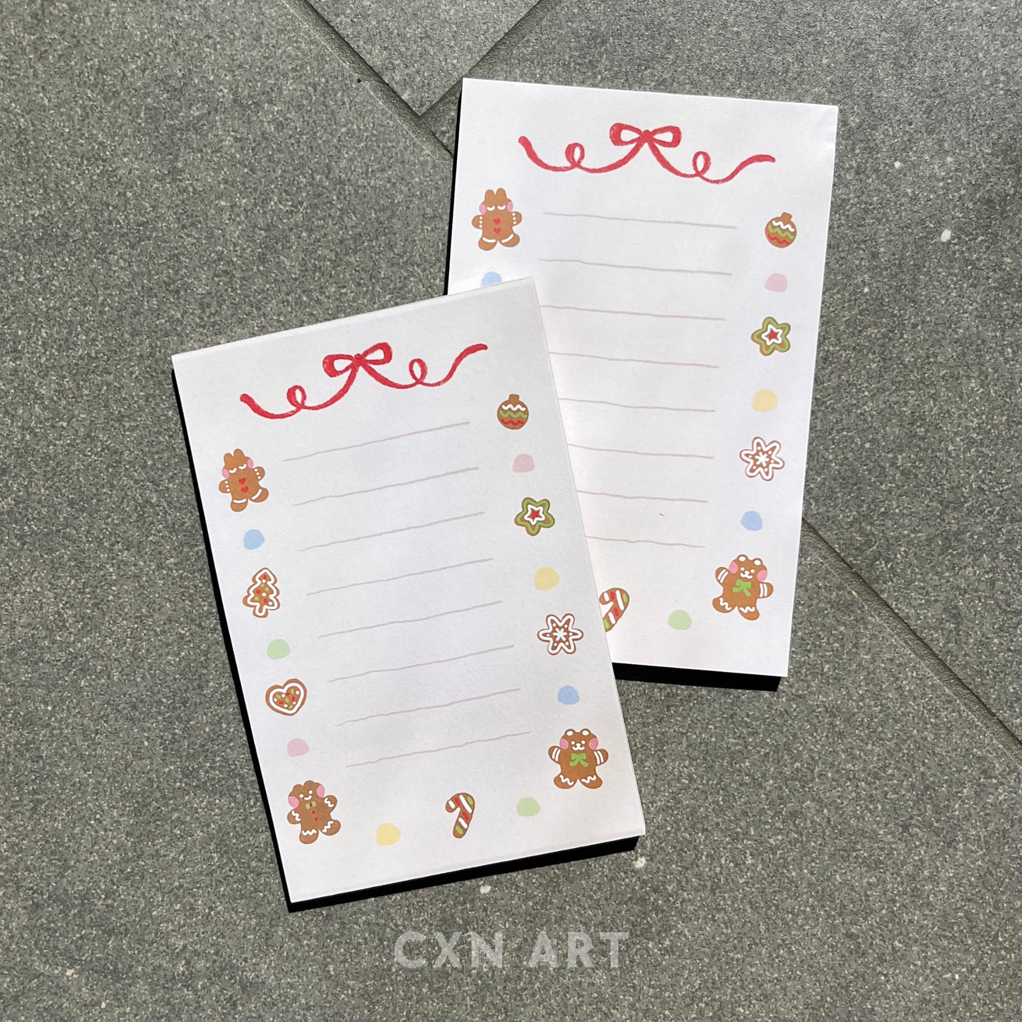 4x6 gingerbread cookie memo pad