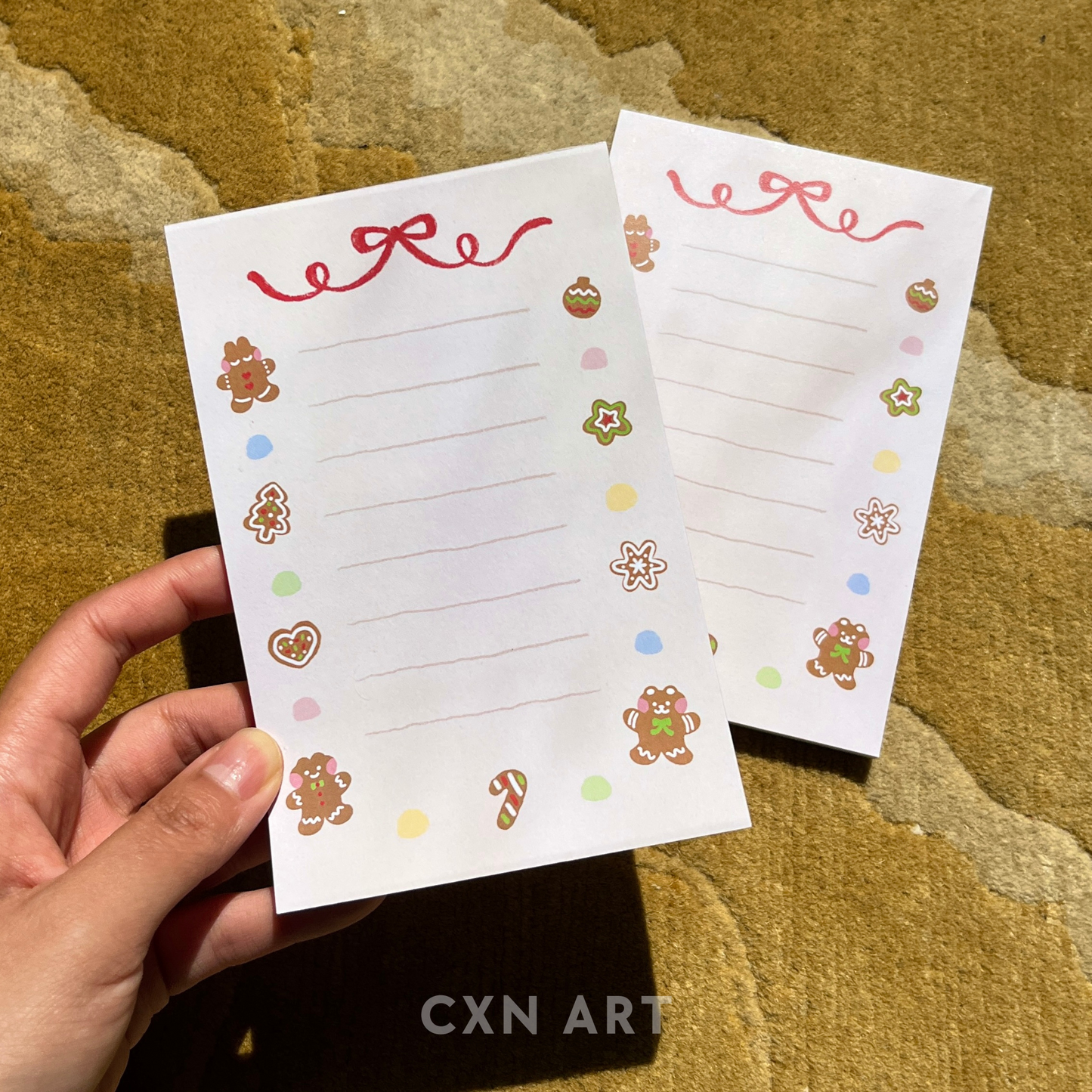 4x6 gingerbread cookie memo pad