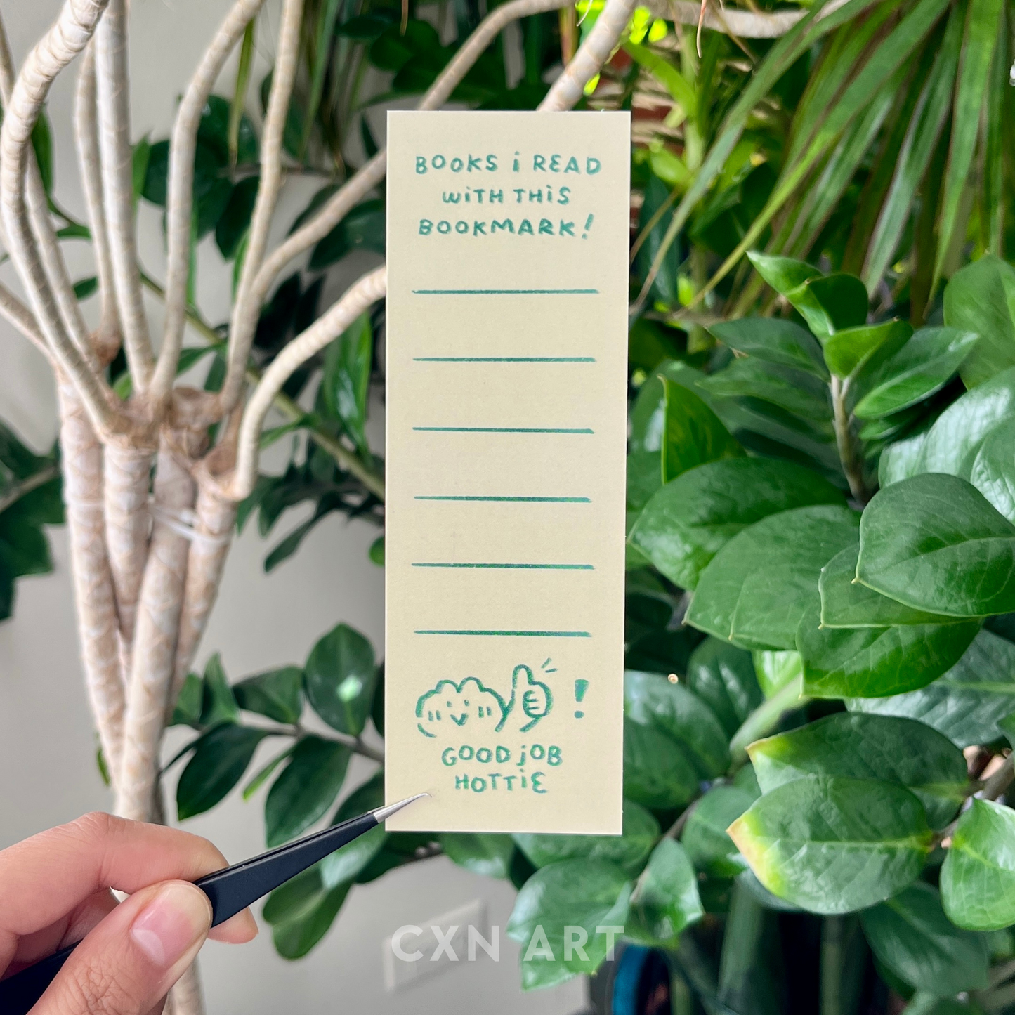 hot people read! frog glossy bookmark 2x6 inches