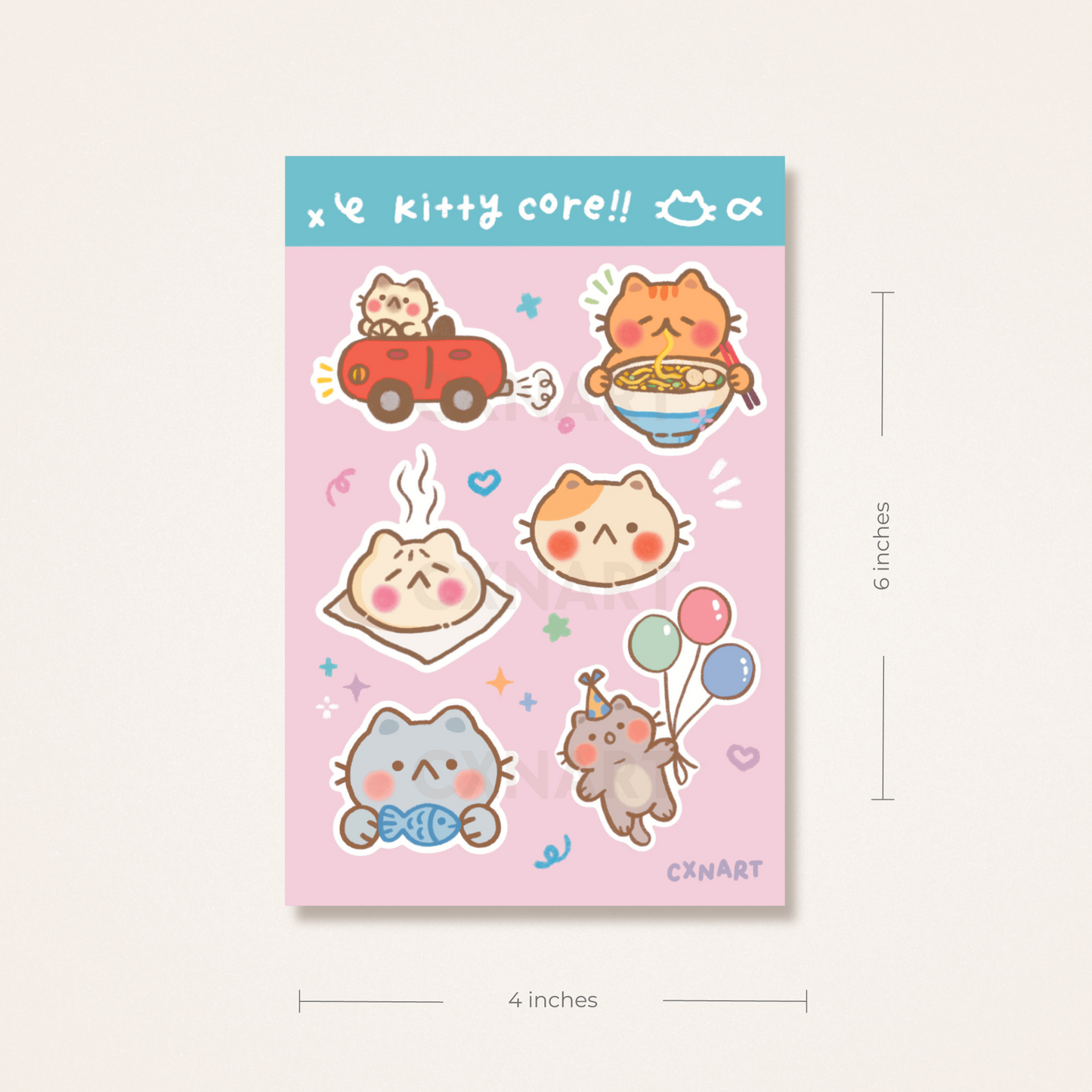 kitty core sticker sheet