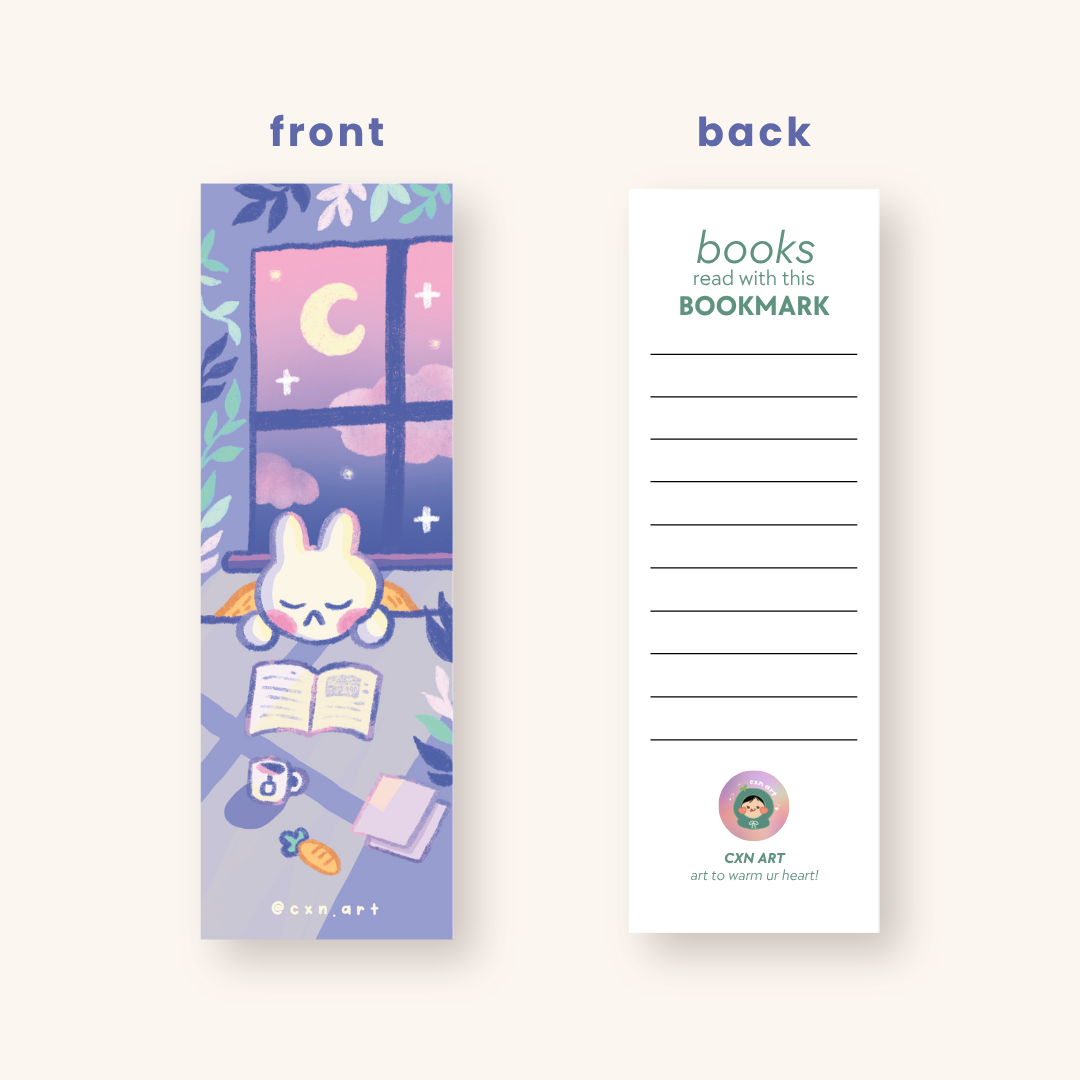 Luna Bunny Evening Bookmark