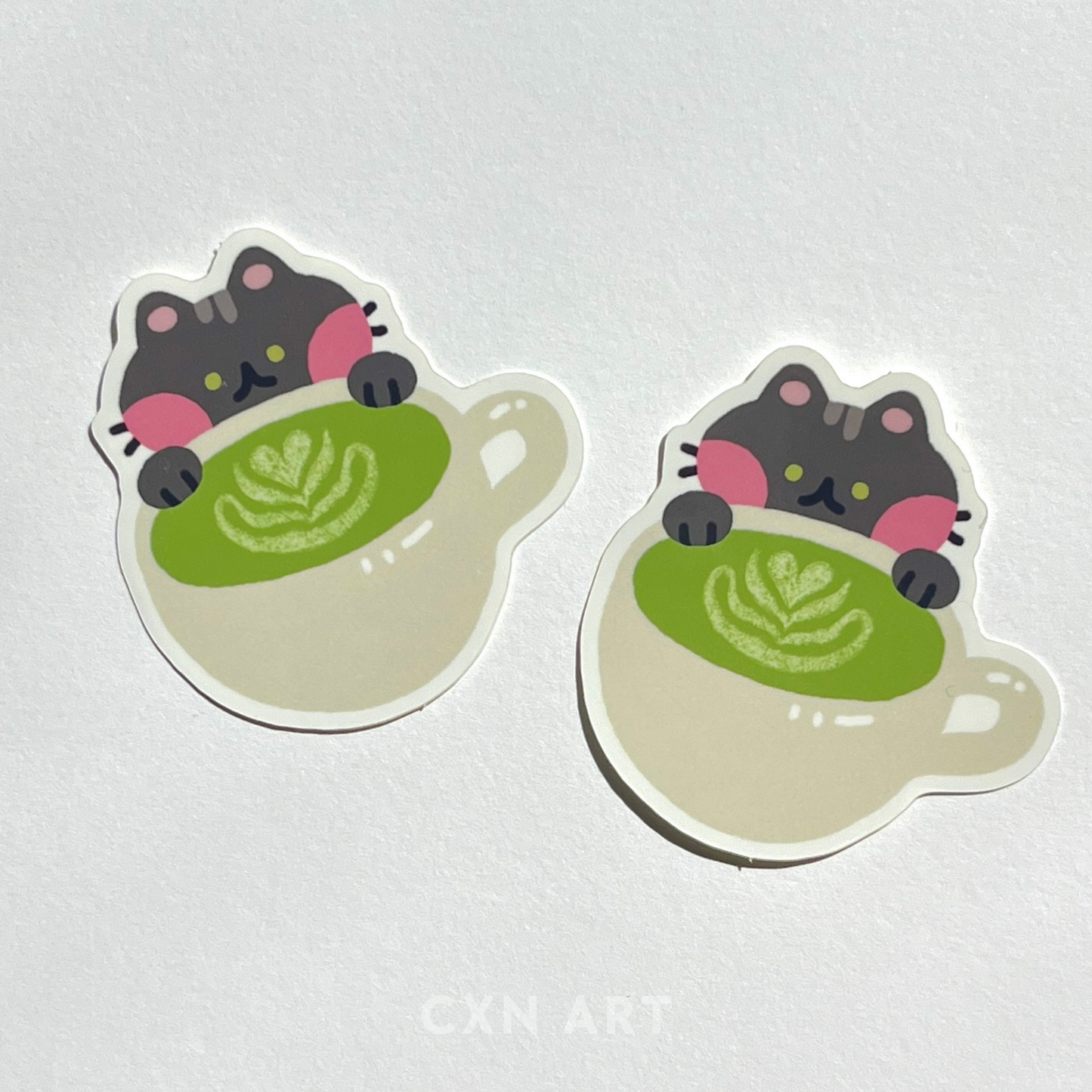 matcha cat stickers