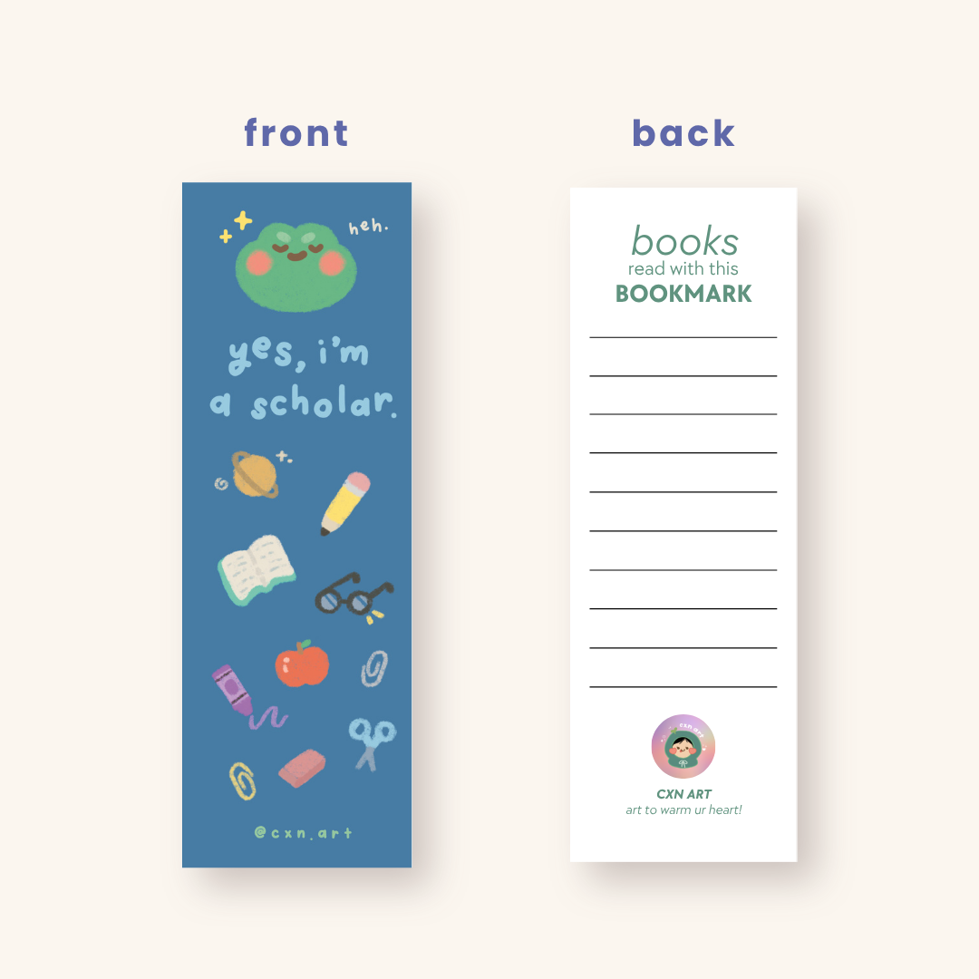 Yes I’m A Scholar Frog Bookmark