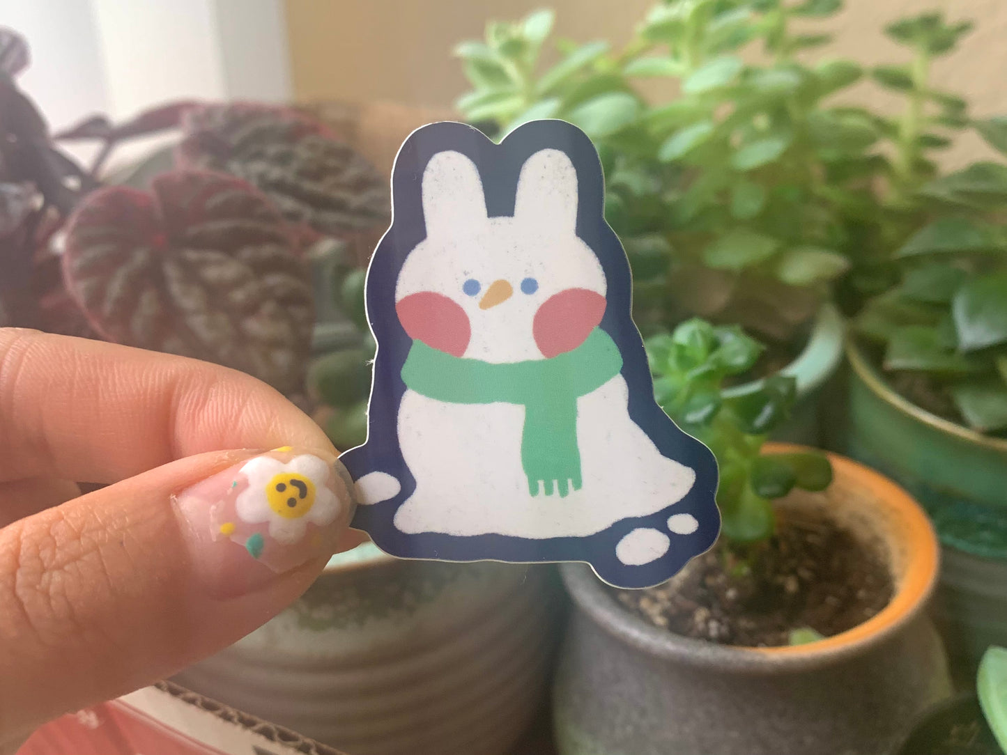 snowman bunny sticker