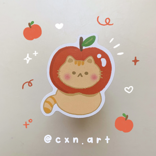 Apple Cat Sticker