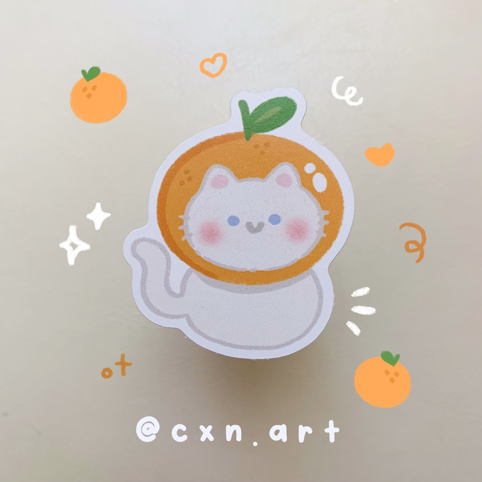 fruit cat stickers