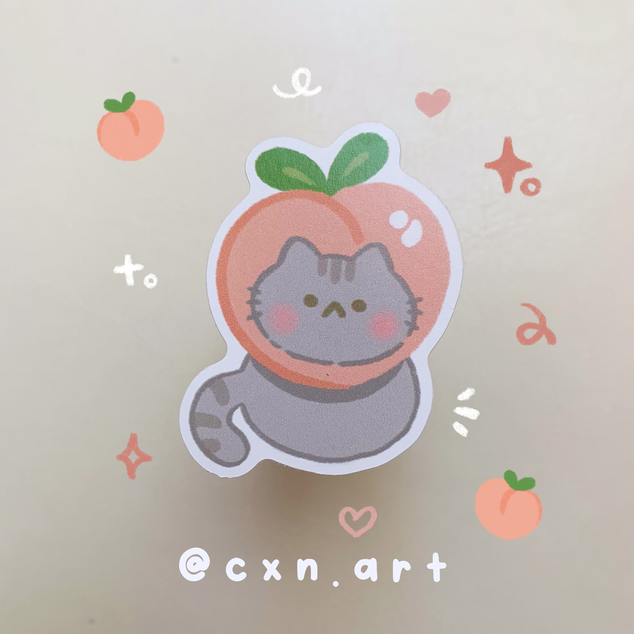 fruit cat stickers