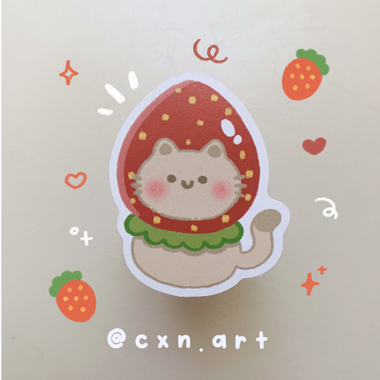 Strawberry Cat Sticker