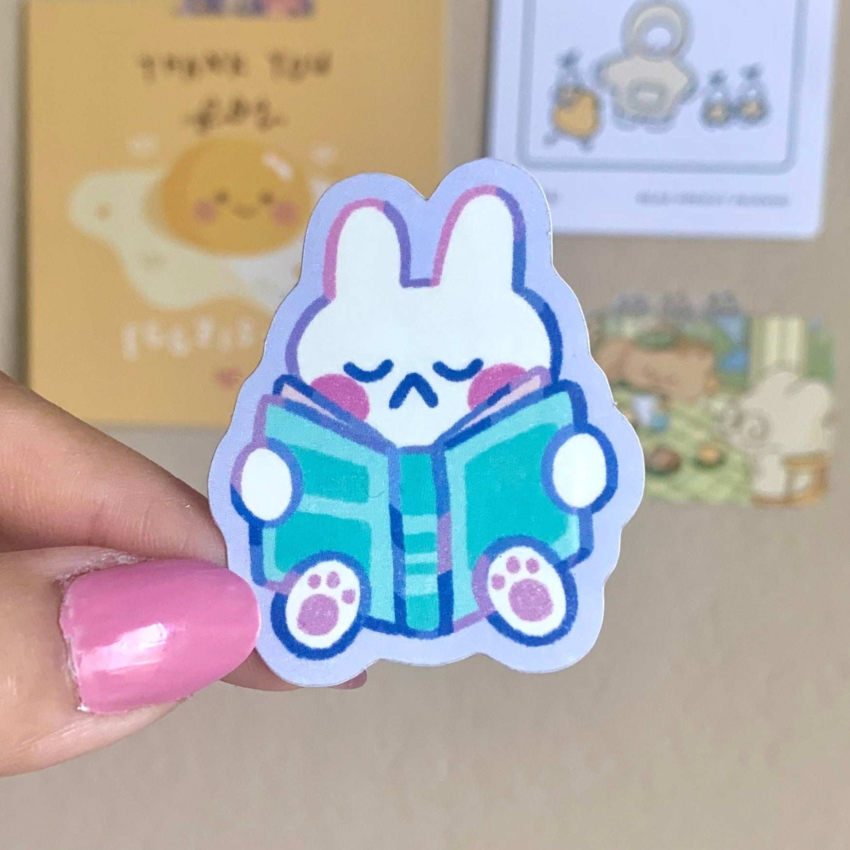 bookish bunny sticker